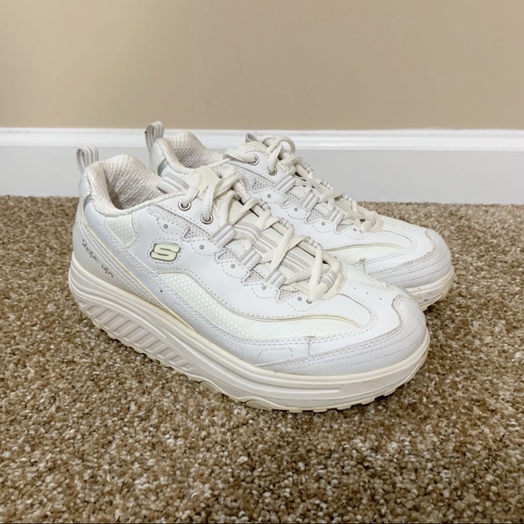 skechers shape ups white